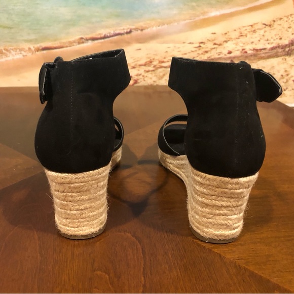 Unisa Black espadrilles ankle strap 7 1/2 M - Picture 3 of 4